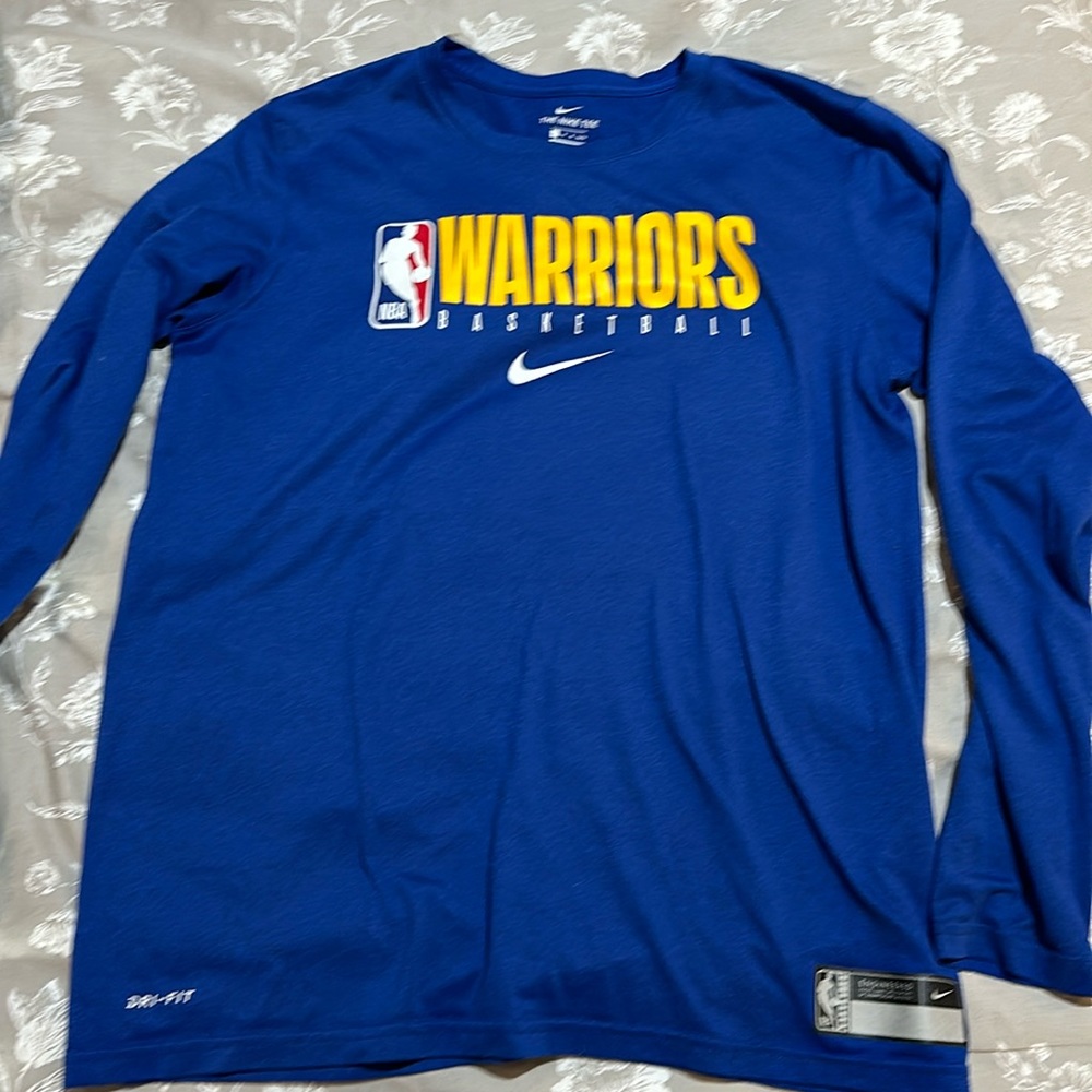 Kids large Nike Warriors long sleeve t shirt